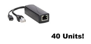 lot 34 image: (40) Eaton Tripp-Lite NPOE-SPL-G-5VMU Active PoE Splitters - $20Each on Amazon - NEW