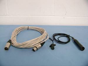lot 102 image: Audio-Technica AT8538 Phantom Power Module, Lavalier Microphone and Extension Cable