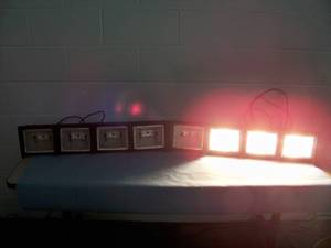 lot 81 image: (2) 4-Light Halogen Stage  Studio Lighting Bars