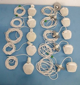 lot 41 image: (10) Biamp Parle TCM-1EX Pendant Microphones  Mics (White)