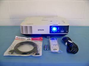 lot 51 image: Epson PowerLite 2155W Home Theater Widescreen Full HD 3LCD 5000-Lumen Projector  Projection System