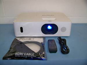 lot 52 image: Hitachi CP-WU5505 WUXGA 5000-Lumen HD Home Theater LCD Projector  Projection System with Remote Control and HDMI Cable