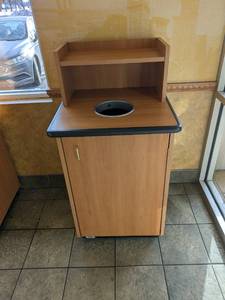 lot 31 image: PLYMOLD COMMERCIAL WASTE RECEPTACLE (TAN)