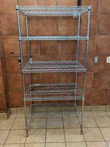 lot 68 image: METRO COMMERCIAL 4-TIER STAINLESS STEEL SHELVING