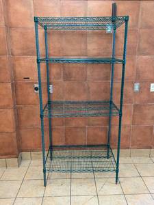 lot 70 image: METRO COMMERCIAL 4-TIER STAINLESS STEEL SHELVING (GREEN)