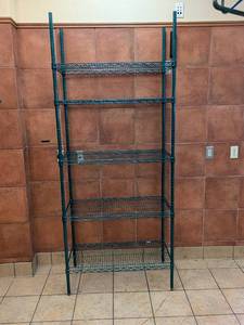 lot 71 image: METRO COMMERCIAL 5-TIER STAINLESS STEEL SHELVING (GREEN)
