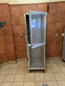 lot 78 image: LOCKWOOD ALUMINUM SHEET PAN CABINET ON WHEELS