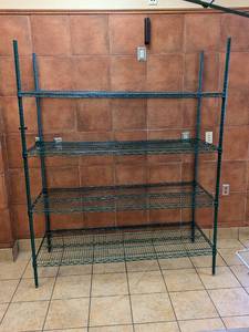 lot 72 image: METRO COMMERCIAL 4-TIER STAINLESS STEEL SHELVING (GREEN)