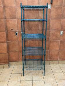 lot 75 image: METRO COMMERCIAL 5-TIER STAINLESS STEEL SHELVING (GREEN)