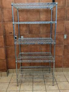 lot 76 image: METRO COMMERCIAL 5-TIER STAINLESS STEEL SHELVING