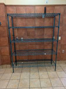 lot 74 image: METRO COMMERCIAL 5-TIER STAINLESS STEEL SHELVING (GREEN)