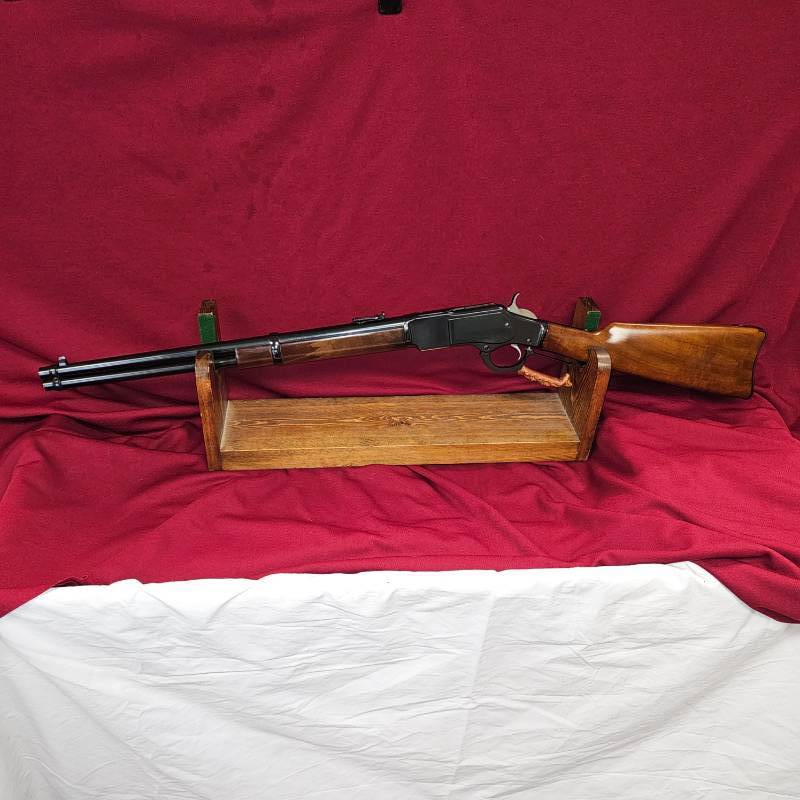 lot 10 image: Winchester 1873 Italian Import by Euro Arms, V.A. Pioneer Action Job, 44-40 WCF, Like New