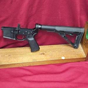 lot 50 image: Palmetto State Complete AR15 Lower Receiver w6 Position Stock, as New Condition