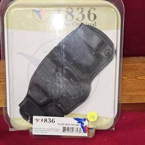 lot 76 image: As New Tagua Black Leather Holster wMag Pouch, Like New, In Box, GlockSpringfield