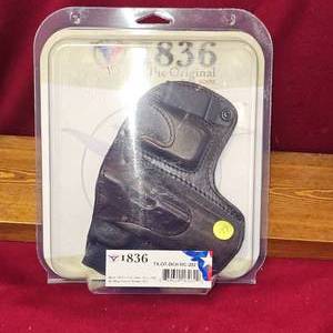 lot 77 image: As New Tagua Black Leather Holster wMag Pouch, Like New, In Box, 1911