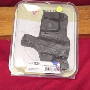 lot 79 image: As New Tagua Black Leather Holster wMag Pouch, Like New, In Box, ShieldHellcat