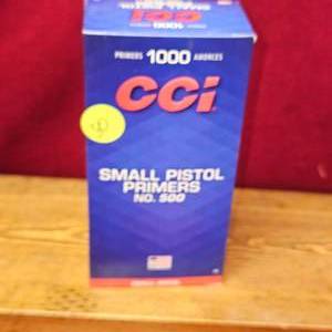 lot 80 image: CCI Primers #500 Small Pistol, Qty 1000