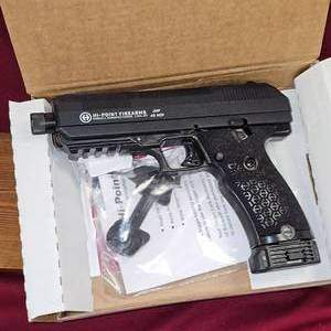 lot 28 image: Hi Point 45ACP Model JHP Threaded TAC-Rail, As New in Box, Newest Gen 3