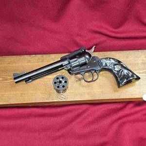 lot 30 image: Ruger Single Six, New Model, Custom Grips, 22LR and 22Mag