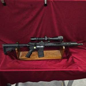 lot 35 image: Palmetto State Armory 16 Full Can, 300 Blackout with Cortex 6-24x50 Scope, Like New
