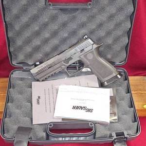 lot 44 image: SigSauer P320 X-Five TAC Flared Magwell, Like New, In Box, 1 Mag
