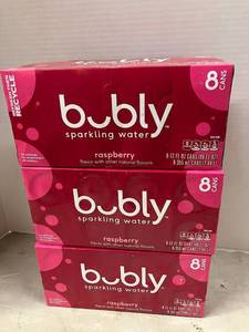 lot 109 image: Raspberry Bubly Sparkling Water