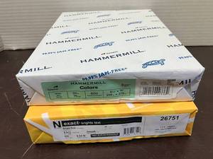 lot 41 image: Bright Red and Pastel Green Paper