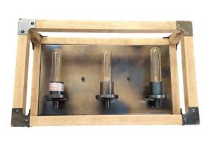 lot 45 image: Craft made Lighting  Cubic 3 Light Vanity Light