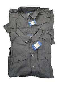 lot 54 image: Knoss 360 Performance   Mens  Long Sleeve Work Shirt Black (5XL & 6XL sizes)