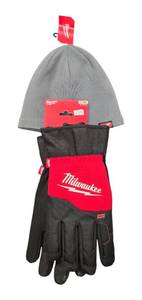 lot 89 image: Milwaukee  Milwaukee Gloves & Beanie Hat