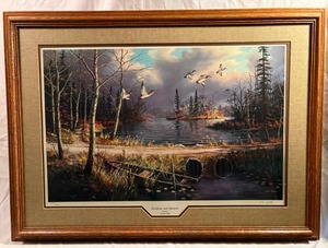 lot 3 image: Ken Zylla Framed Print Sunshine and Showers