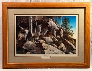lot 4 image: Jim Hansel Framed Print Rocky Outpost