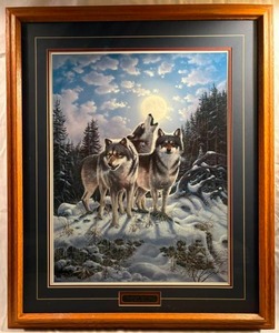 lot 5 image: Derk Hansen Framed Print Midnight Watcher