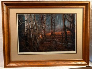 lot 6 image: Terry Redlin Framed Print The Loner