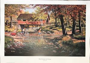 lot 31 image: Ken Zylla print Rock Ford & Toll Bridge