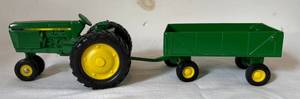 lot 48 image: John Deere Tractor and Wagon set