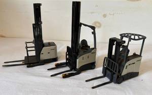 lot 52 image: Lot of 3 Crown Die-Cast Forklifts