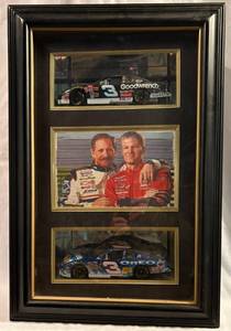 lot 76 image: NASCAR Dale Earnhardt Sr & Jr Shadow Box Display Set