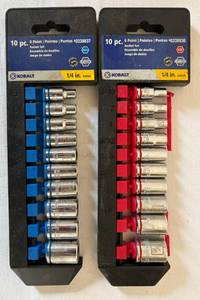 lot 95 image: Kobalt 14 Drive 6 Point American and Metric Socket Sets