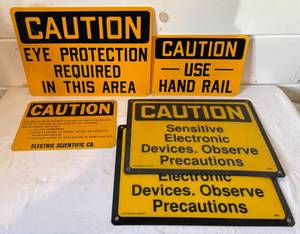 lot 114 image: 5 Caution Signs
