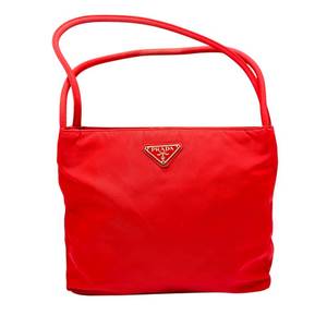 lot 8 image: Prada Red Nylon Shoulder Bag Pre-Owned Retail $650