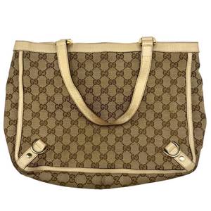 lot 13 image: Gucci GG Canvas Leather Trim Tote Bag Pre-Owned Retail $850