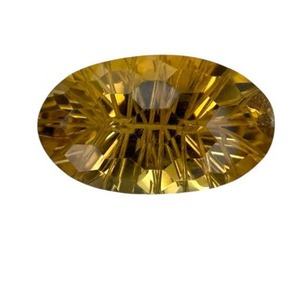lot 32 image: 16.16 Carat Natural Citrine  Fancy Starburst Honeycomb Cut Retail $1,616 VIDEO