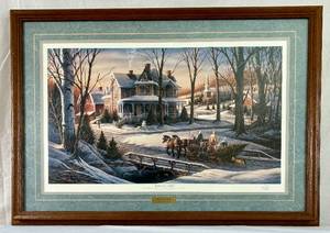 lot 64 image: Homeward Bound Christmas 1988 by Terry Redlin Framed Print
