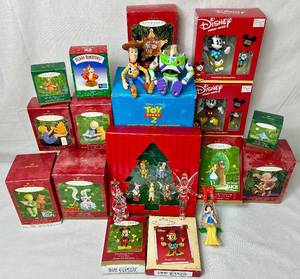 lot 68 image: Collection of Disney Ornaments Plus Toy Story 2 Buzz and Woody Figurines