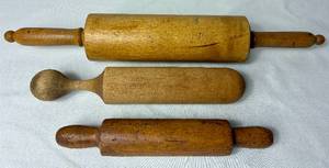 Vintage Kitchen Wall Holder with Rolling Pins and Assorted Kitchen Tools