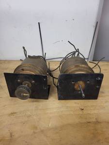 lot 72 image: Lot of 2 Vintage Electrical Motors with Mounting Plates