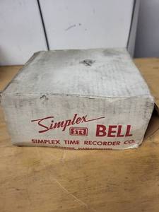 lot 83 image: Simplex STR 6 Inch Red Electric Bell, Single Stroke, 240V, Unopened