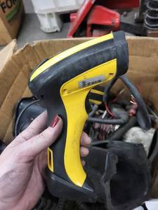 lot 95 image: Box of Used Industrial Barcode Scanners and Automotive Parts