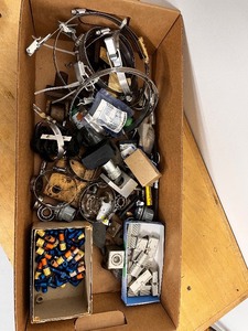 lot 99 image: Box of Assorted Hardware and Electrical Connectors